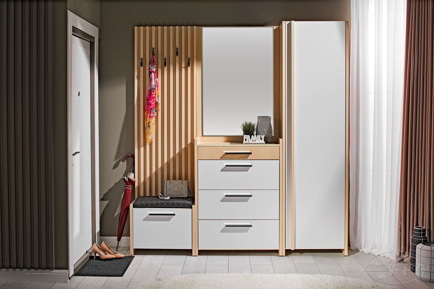 Antreu SOLARIS dulap 0.6m — Cremona — Alb