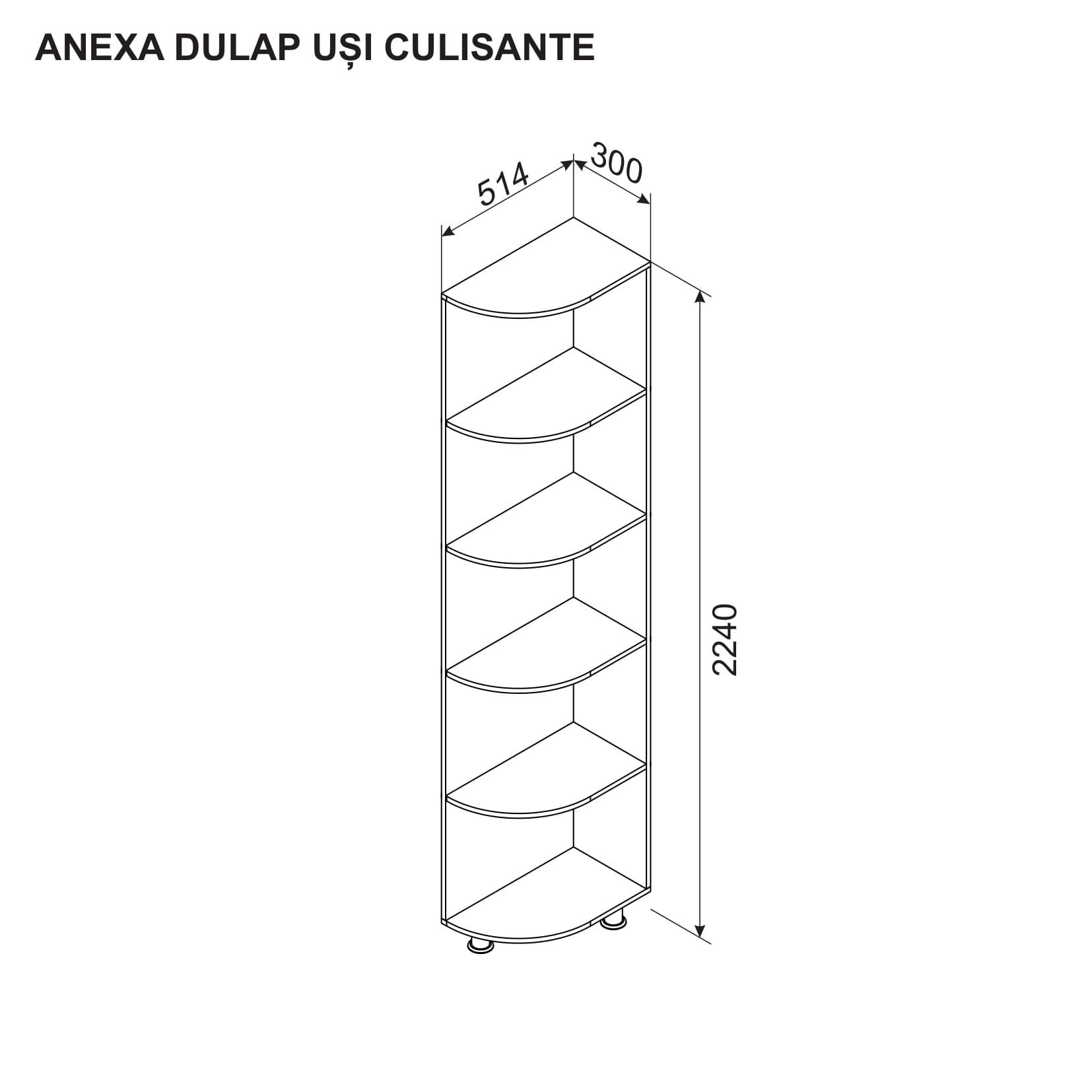 Anexa Dulap Uși Culisante — Sonoma închis