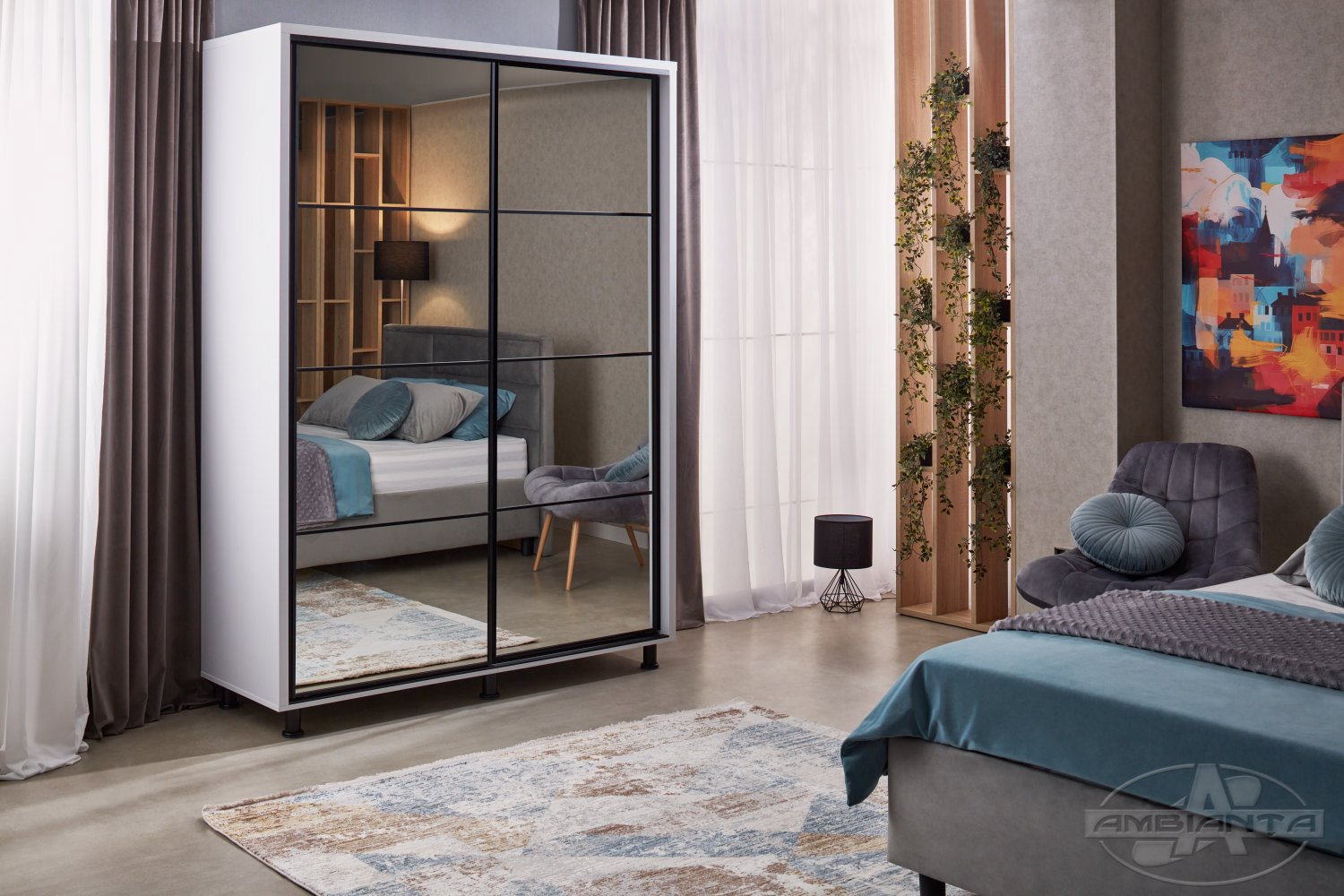 Dulap TORINO 1.8 m — Alb