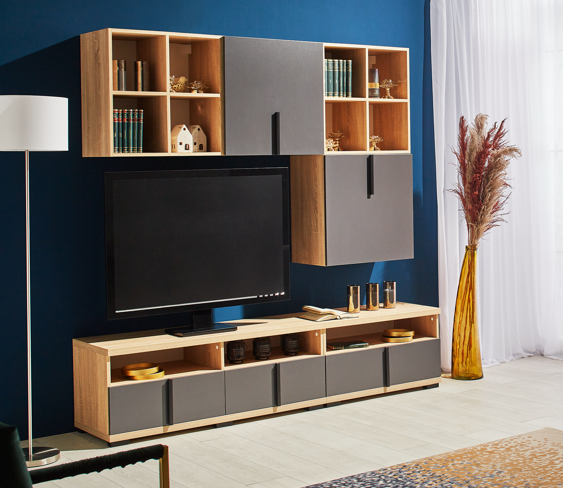 Living DUET dulap suspendat polite 0.6 m — Bardolino — Gri