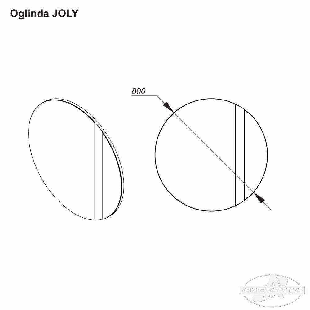 Suport oglinda JOLY — Alb